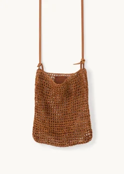 Skórzana pleciona torba Knit Hobo