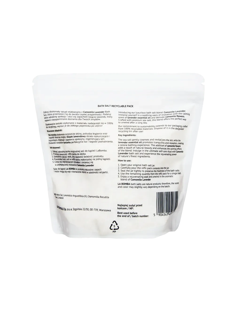Sól do kąpieli Refill Pack Camomile Lavender