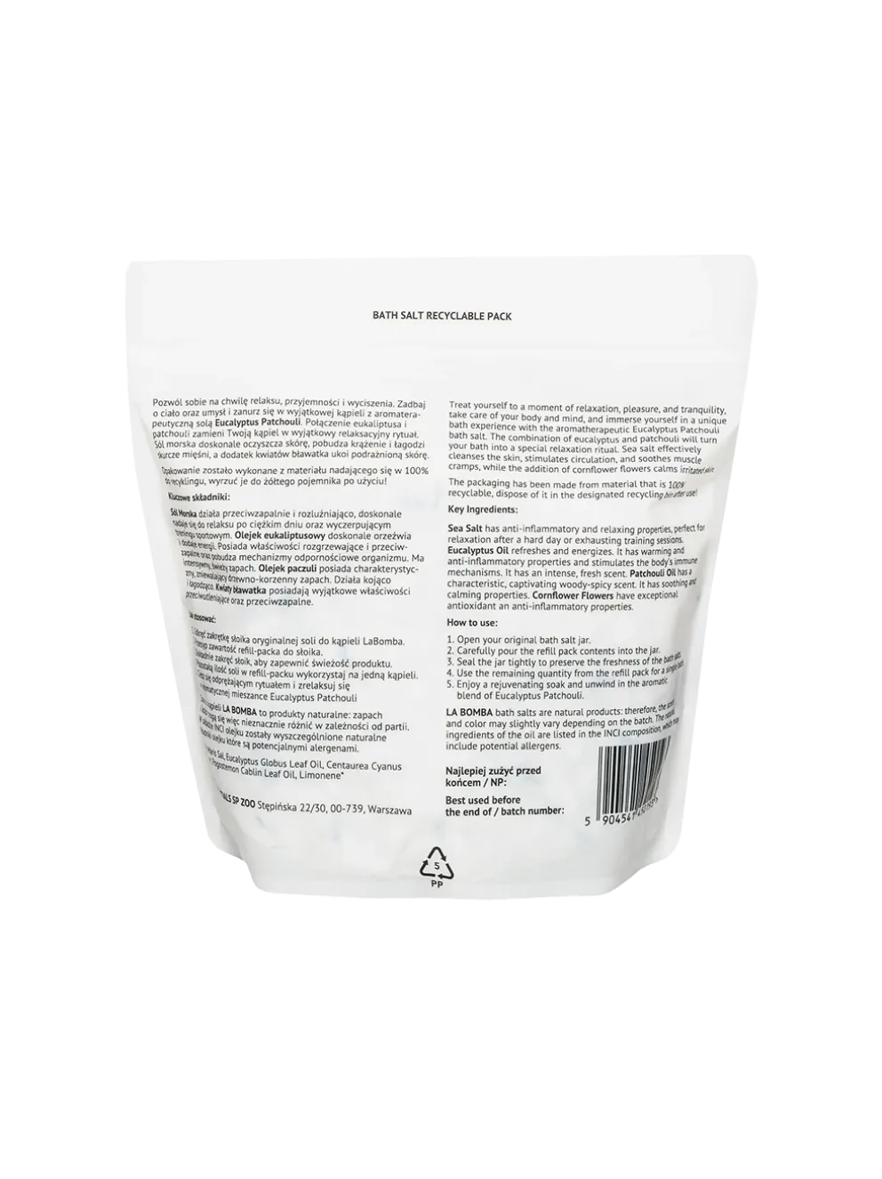 Sól do kąpieli Refill Pack Eucalyptus Patchouli