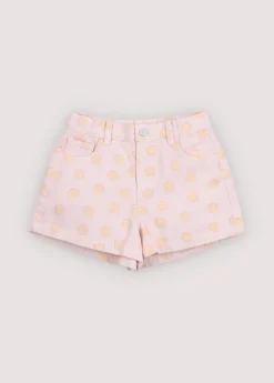 Smiley Denim Short Smiley Print