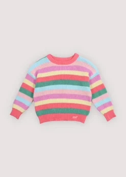 Sweter Canela Flamingo Pink Multicolor Stripes