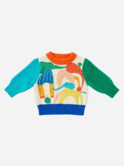 Sweter z kolorowym wzorem Happy Herd
