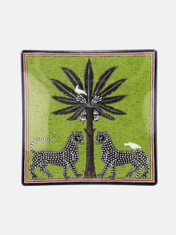 Szklany talerzyk mydelniczka Mosaico Green