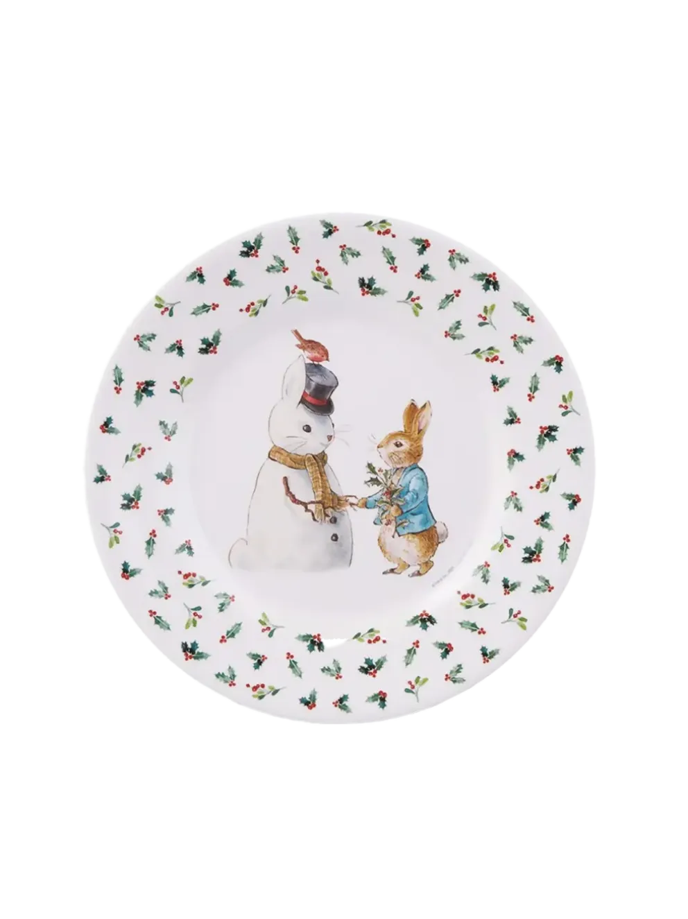 Talerz dziecięcy z melaminy Peter Rabbit Christmas