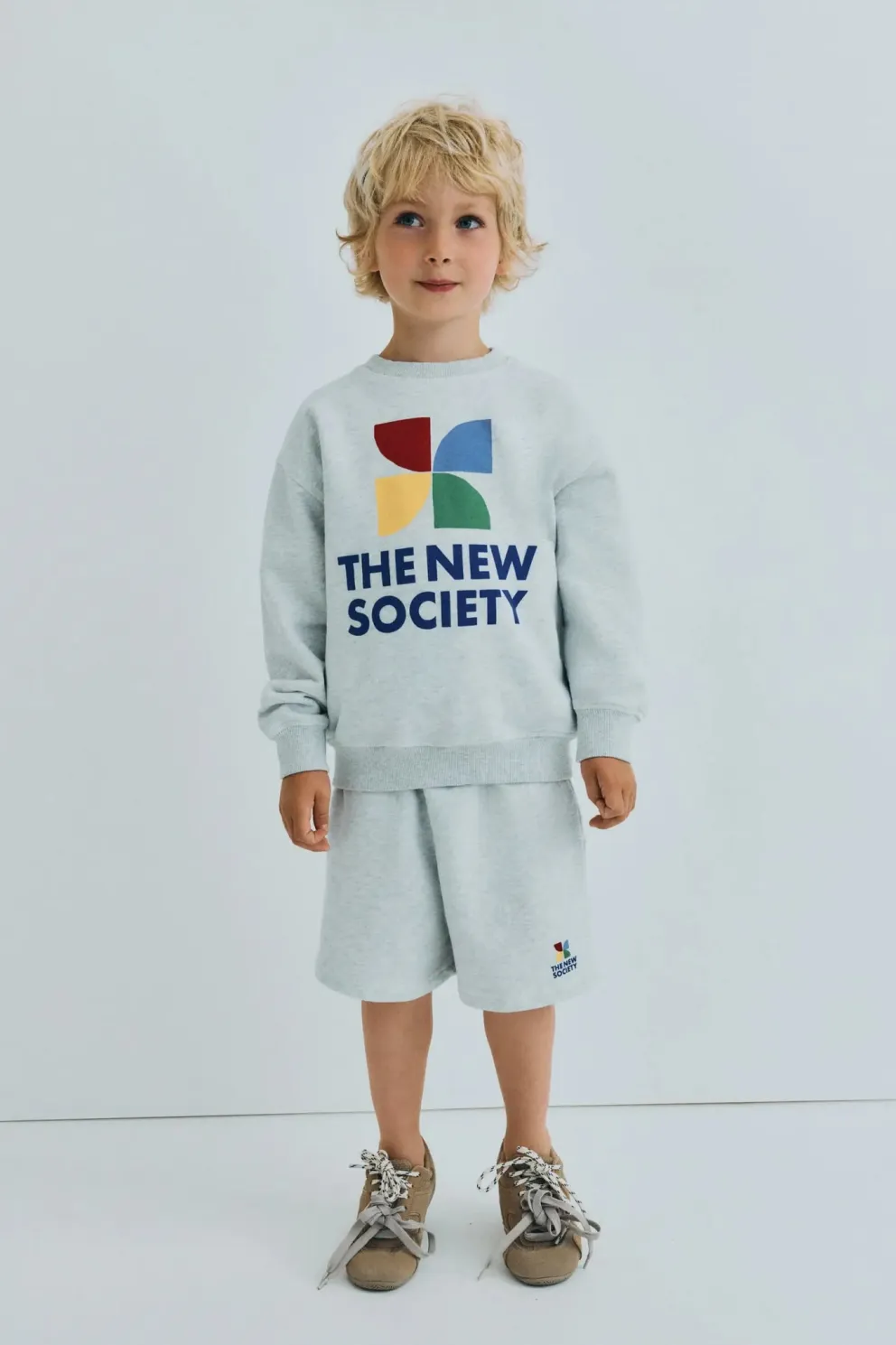 TNS Logo Sweatshirt Light Grey Melange