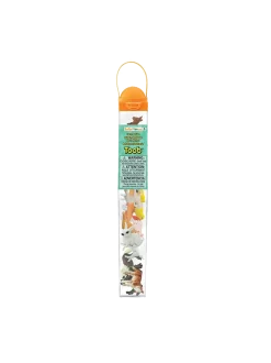 Tuba z mini figurkami montessori