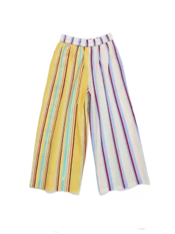 Vintage Flowers Patchwork Pants Mint