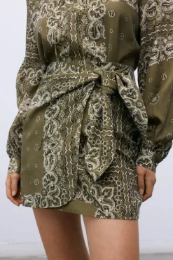 Waterlily Woman Skirt Bandana Print