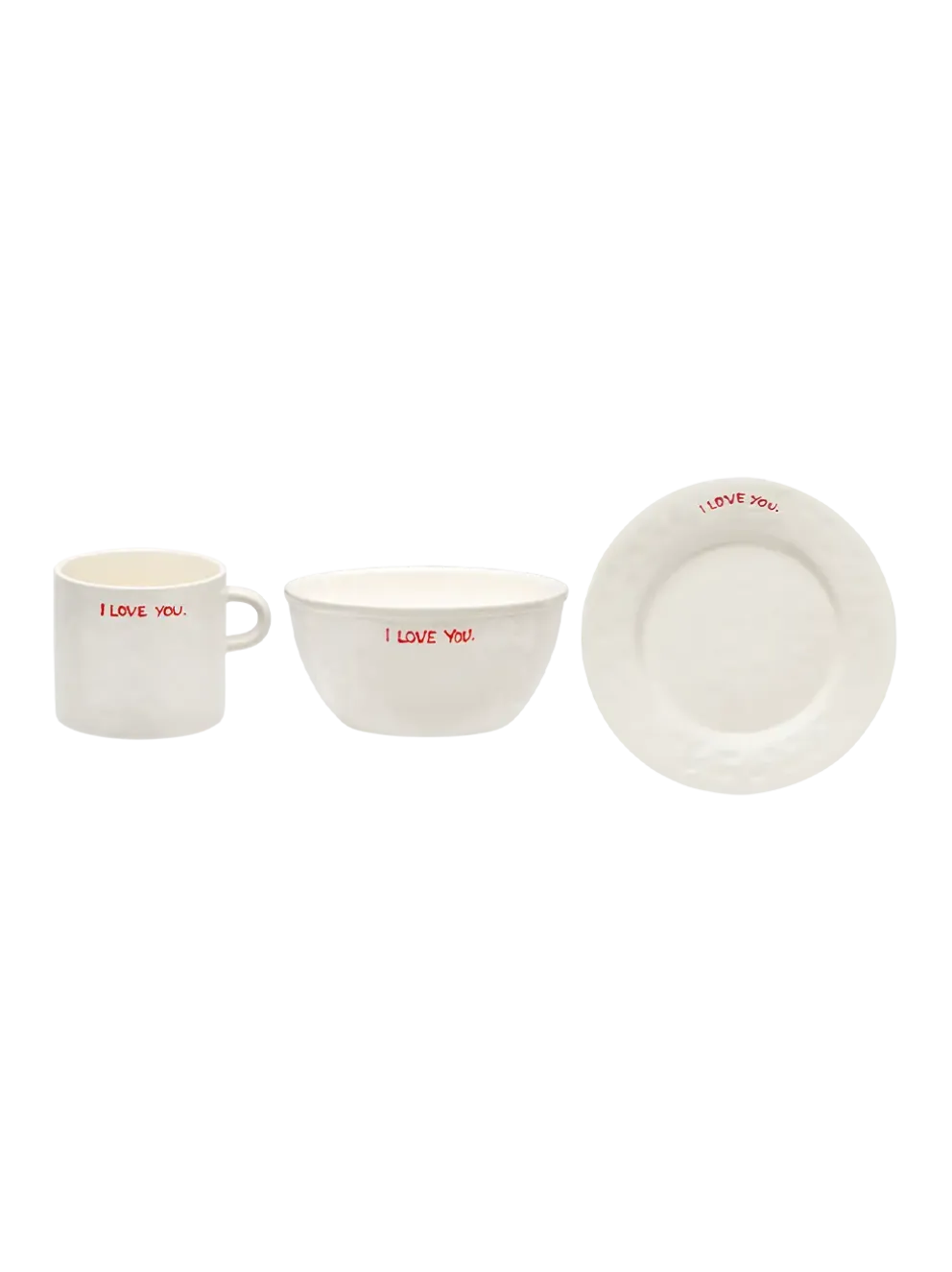Zestaw naczyń I Love You Breakfast Set